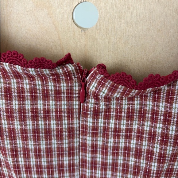 NWT Princess Polly Dasha Mini Dress Red Check US Size 6 - Picture 10 of 11